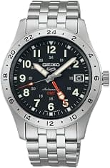 SEIKO Men's Sports Field GMT Watch, Black Dial, Black Stainless Steel Bracelet, SSK023J1 - دليلك لأفضل العروض