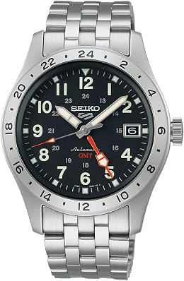 SEIKO Men's Sports Field GMT Watch, Black Dial, Black Stainless Steel Bracelet, SSK023J1 - دليلك لأفضل العروض