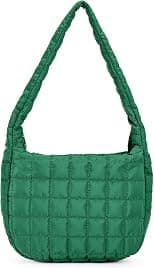 Women's Quilted Shoulder Bag Padded Tote Bag Large Capacity Hobo Purse Lightweight Nylon Padding Handbag - Best Deal Finder