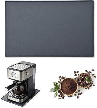 Underlay for Coffee Machine, Coffee Machine Drying Mat, Silicone Mat with Edge for De'Longhi Magnifica, Philips LatteGo, Siemens, KRUPS Non-Slip, Waterproof and Easy to Clean (Grey, 40 x 30 cm) على Amazon.ae - متتبع الأسعار