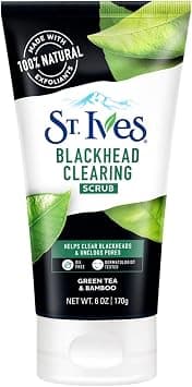 St. Ives Blackhead Clearing Green Tea & Bamboo 3-in-1 Face Scrub with 100% Natural Exfoliants & Salicylic Acid| Medium Exfoliation for Clear Skin| Dermatologically Tested & Paraben-Free| 170gm - Best Deal Finder