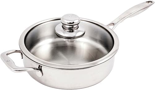 Swiss Diamond Premium Clad Saute Pan W/Lid - 3.2 QT. (9.5"), Silver on Amazon.ae - Price Tracker