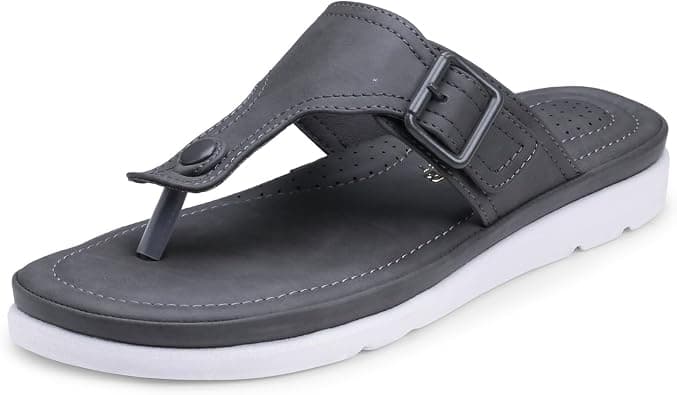 DOCTOR EXTRA SOFT Womens Flat Memory Foam Slippers/Flip-Flops Fashion Stylish Casual Comfortable Diabetic Orthopedic Lightweight Synthetic Slip-on Sandals with Adjustable Buckle for Girls/Ladies D-630 on Amazon.ae - Price Tracker