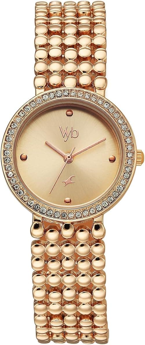 Fastrack Vyb Iconique Quartz Analog Light peach Dial Rose Gold Alloy Strap Watch For Women - FV60111WM01W on Amazon.ae - Price Tracker