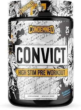 CONDEMNED CONVICT STIM PRE-WORKOUT BLUEBERRY LEMONADE on Amazon.ae - Price Tracker