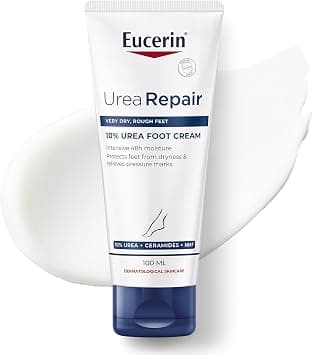 Eucerin UreaRepair Plus 10% Urea Foot Cream with Ceramide, Smoothes Callouses and Thickened Heels, Feet Care for Very Dry, Suitable for Mature & Diabetic Skin, 100ml - Best Deal Finder