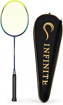 INFINITE Head Heavy Badminton Racket, 82g High Carbon Graphite for Intermediate Players, G5 Grip, 24-32lbs, Attacking Power & Stable Control, with Bag&Grip on Amazon.ae - Price Tracker