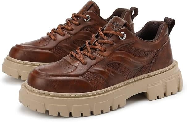 SKY VIEW Men's Fashion Shoes Platform Light Martin Boots Casual Athletic Hiking Shoes Chunky Walking Sneakers For Men on Amazon.ae - Price Tracker