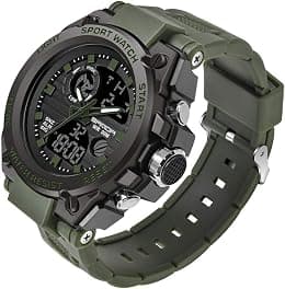 AIMES Men's Watches Outdoor Sports Waterproof Military Watch Tactical Digital Analog Wrist Watch Date Multi Function Led Large Face Alarm Stopwatch for Man - Best Deal Finder