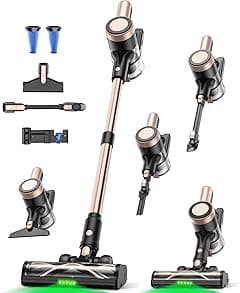 Cordless Vacuum Cleaner, 46KPa/500W Stick Vacuum with 55 Mins Runtime, Self-Standing Vacuum Cleaner for Home, LED Display, Anti-Tangle Brush, Rechargeable Vacuum for Pet Hair, Carpet & Hard Floors - Amazon.ae Price Tracker