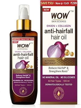 WOW Skin Science Onion Black Seed Hair Oil with Comb - 100mL on Amazon.ae - Price Tracker