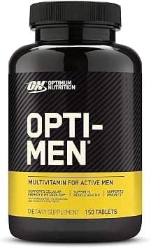 Optimum Nutrition (ON) Opti-Men, Vitamin C, Zinc and Vitamin D, E, B12 for Immune Support Mens Daily Multivitamin Supplement - 150 Count - Best Deal Finder