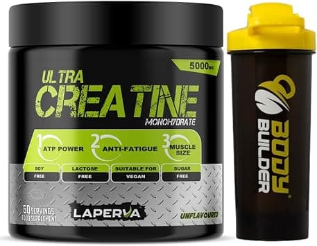 Laperva Ultra Creatine - 300 Gm, 5000 mg Premium Muscle Power and Endurance, Boost Strength and Performance, Pure Creatine Monohydrate Formula (60 servings) (Shaker Free) on Amazon.ae - Price Tracker