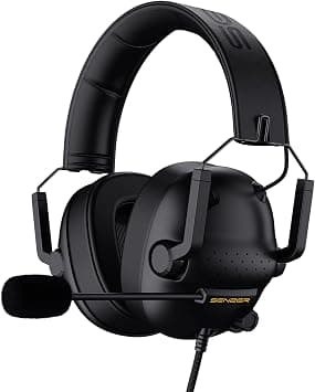 SENZER SG500 Surround Sound Pro Gaming Headset with Noise Cancelling Microphone - Detachable Memory Foam Ear Pads - Portable Foldable Headphones for PC PS4 Xbox One Switch on Amazon - Best Deal Finder