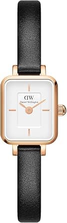 Daniel Wellington Quadro Mini Women’s Watch - 15.4x18.2mm Case, Japanese Quartz Movement, 316L Stainless Steel Mesh Strap, Water Resistant, Small Wrist Watch for Women, rose gold black, 15.4x18.2 on Amazon.ae - Price Tracker