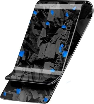 MONOCARBON Real Forged Carbon Fiber Money Clip for Men, 1.38-inch Wide Ultra-Thin & Ultra-Light Minimalist Wallet for Cash, Slim EDC Credit Card Holder–Gift for Husband/Boyfriend-Blue on Amazon.ae - Price Tracker