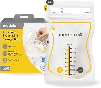 Medela Easy Pour Breastmilk Storage Bags | 50 Count 210ml | Disposable Leakproof Breast Milk Bags with Milk Protection | Recyclable & BPA Free on Amazon.ae - Price Tracker