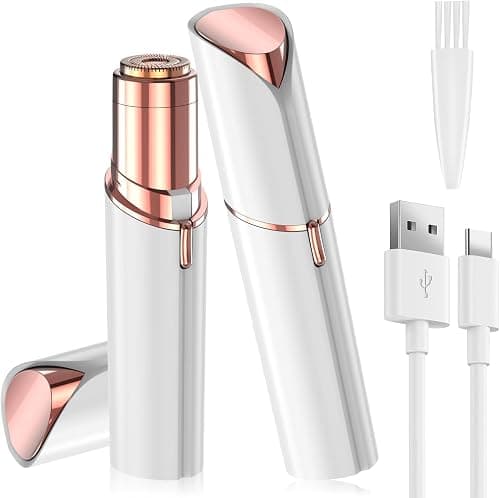 Facial Hair Remover for Women, Face Hair Trimmer, Rechargeable Women's Facial Shaver, Painless Lady Shavers for Women for Face Hair, Upper Lips, Peach Fuzz, Bikini Body-White on Amazon.ae - Price Tracker