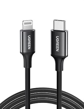 UGREEN USB C to Lightning Cable 1M, for Apple iPhone Charger Cable Type C | [MFi Certified],Design for iPhone & iPad,PD20W Fast iphone charger cable,Soft&Flexible, Lightweight&Portable for daily use on Amazon.ae - Price Tracker