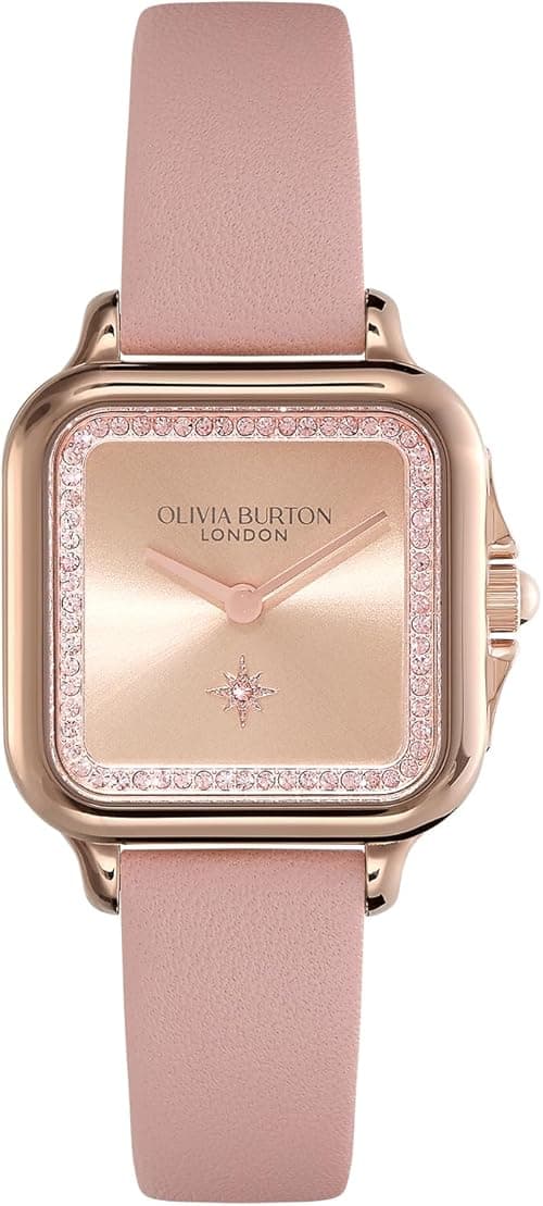 Olivia Burton Grosvenor Women's 2H Quartz Watch, Calfskin Strap, Water Resistant up to 3ATM/30 Meters, Elegant, Premiium Fashion Timepiece for All Occasions, Gift for Her, 28mm on Amazon.ae - Price Tracker