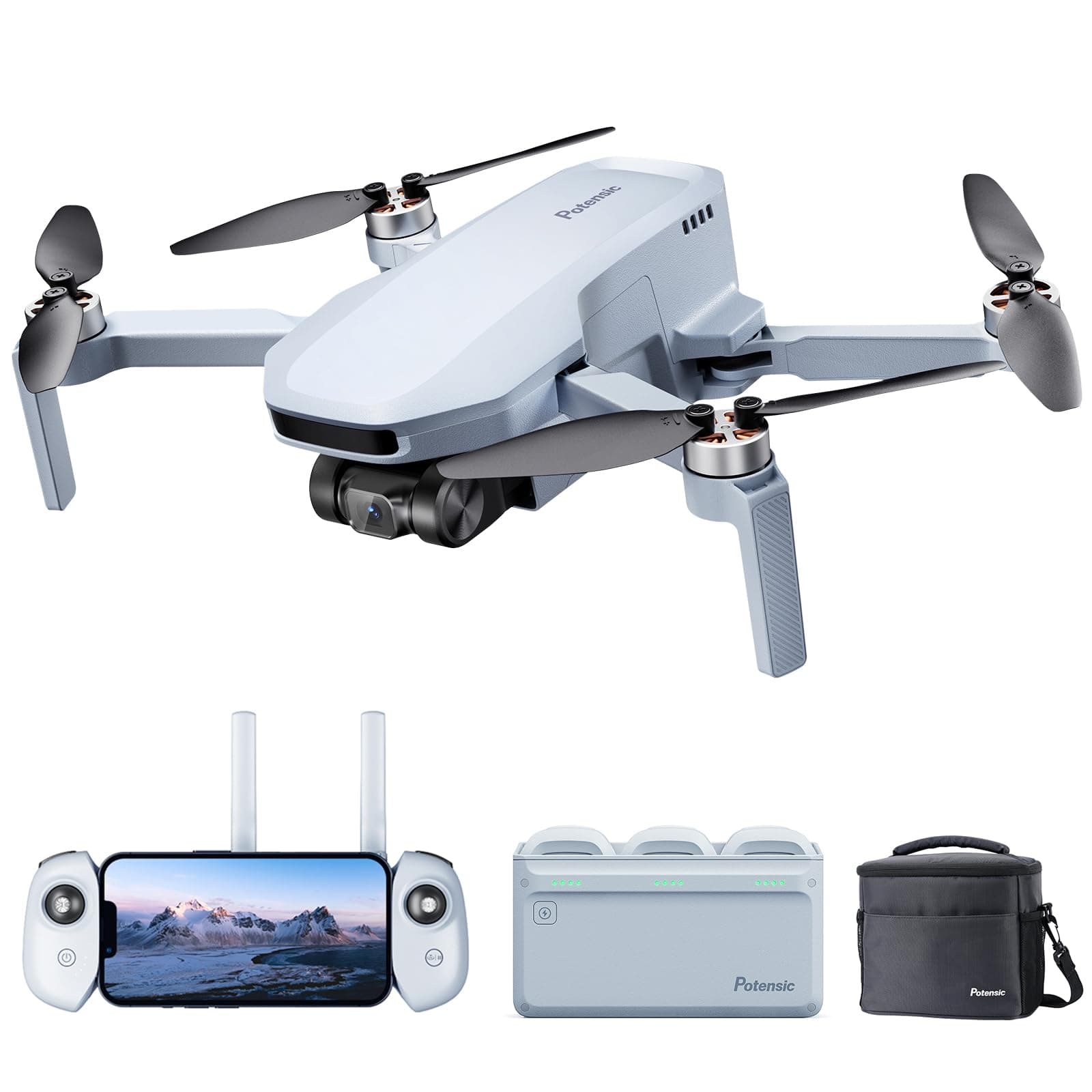Potensic ATOM SE GPS Drone with 4K EIS Camera, Under 249g, 93 Mins Flight, 4KM FPV Transmission, Brushless Motor, Max Speed 16m/s, 60W Fast Parallel Charging Hub, Fly More Combo on Amazon.ae - Price Tracker
