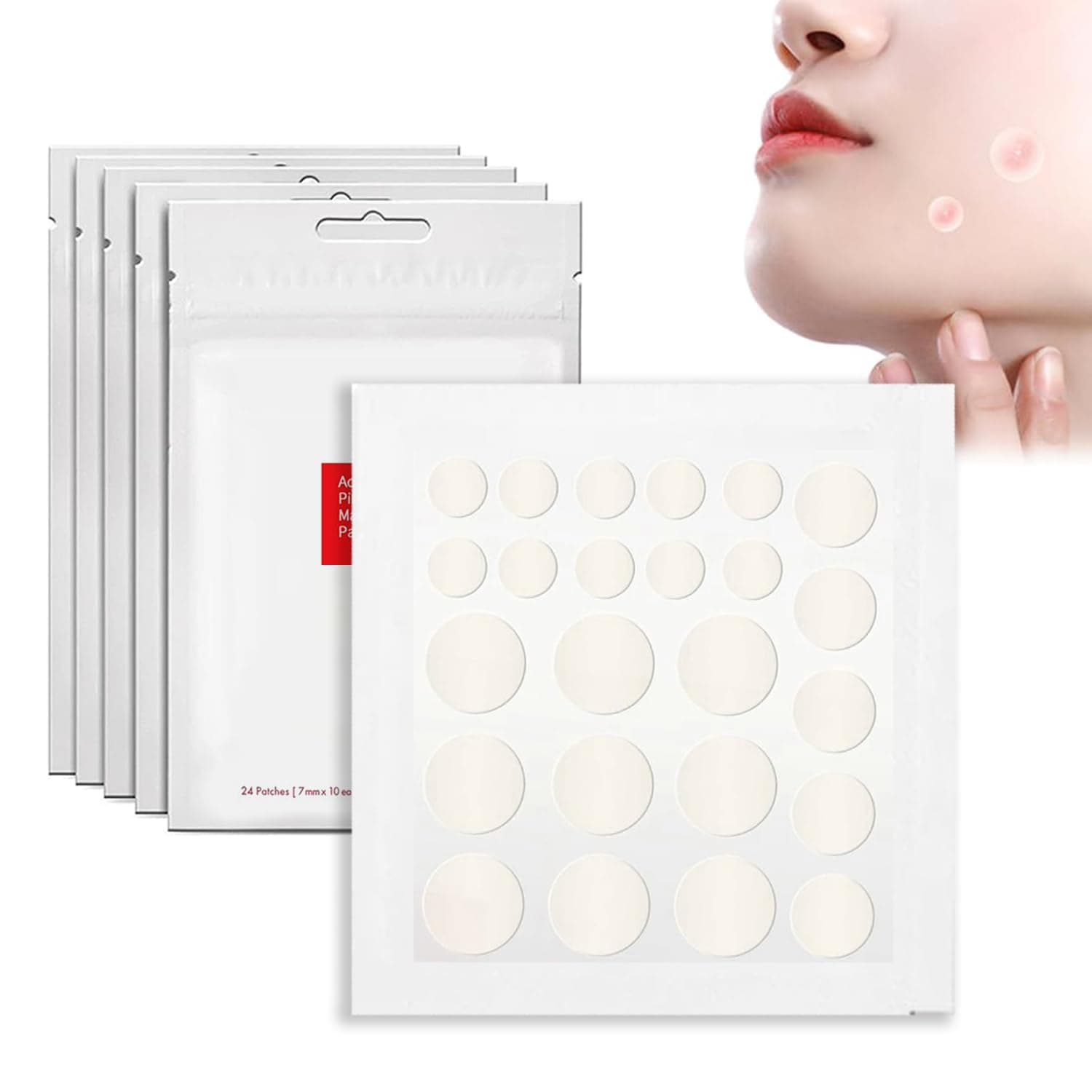 BananaHome 120 Count Acne Pimple Patch, Absorbing Hydrocolloid Spot Patches, Blemish and Zits Cover,Spot Stickers for Face and Skin, Three Sizes (White, 120 Count) on Amazon.ae - Price Tracker