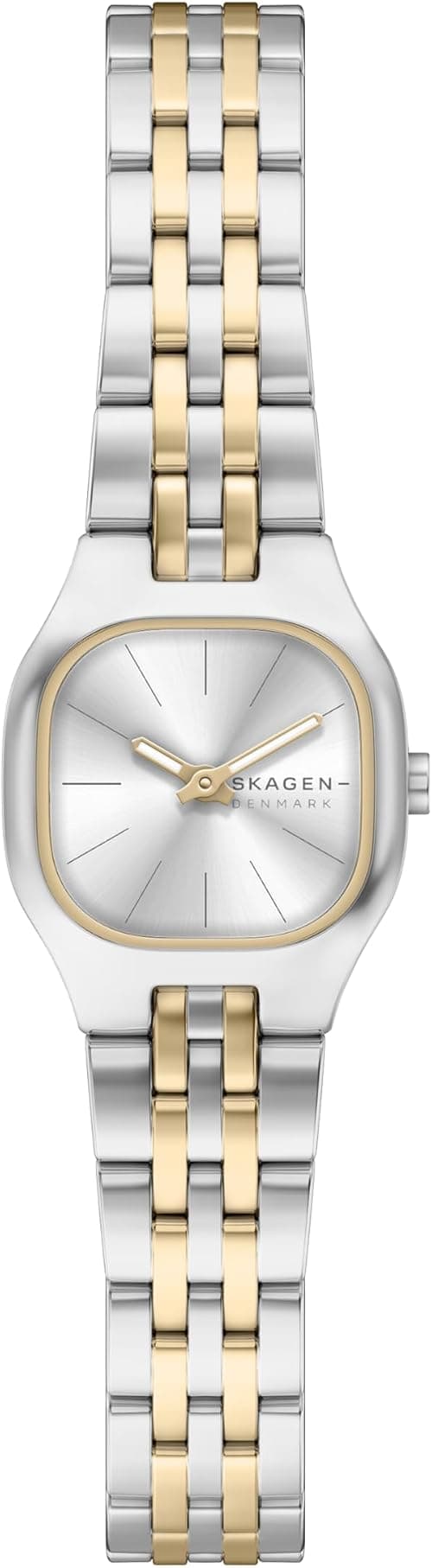 Skagen Mellem Lille Three-Hand Stainless Steel Watch for Women, Two Tone, 22MM, Mellem Lille on Amazon.ae - Price Tracker