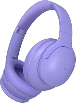 DOQAUS Bluetooth Headphones Over Ear, Bluetooth 5.3 Wireless Headphones, 90H Playtime, 3 EQ Modes, HiFi Stereo Headphones Wireless with Microphone, Soft Earpad Foldable Headphones for Phone/PC(Lilac) on Amazon.ae - Price Tracker