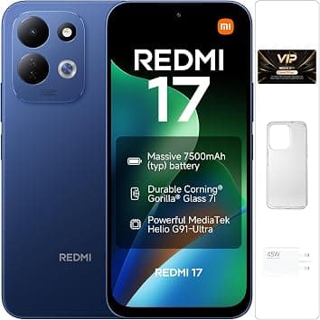 REDMI 17 Smartphone Deep Blue 4+128GB,Massive 7500mAh (typ) battery على Amazon.ae - متتبع الأسعار