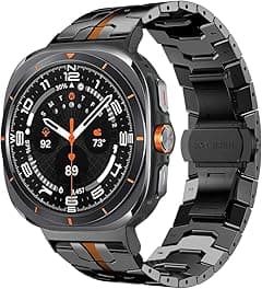 Compatible with 2024 Samsung Galaxy Watch 7 Ultra Band 47mm, Robust Men Stainless Steel Replacement Link Metal Bracelet - Amazon.ae Price Tracker