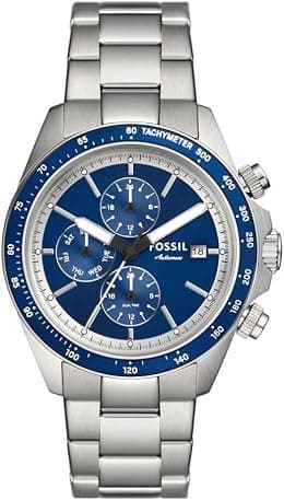 FOSSIL BQ2869 Autocross Quartz Multifunction Analog Wrist Watch for Men, 42 mm Case Diameter, Silver/Blue - Best Deal Finder