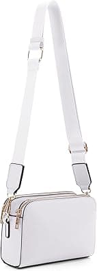 EVVE Crossbody Bags for Women Trendy Triple Zip Small Crossbody Camera Bag Purse with Wide Guitar Strap on Amazon.ae - Price Tracker