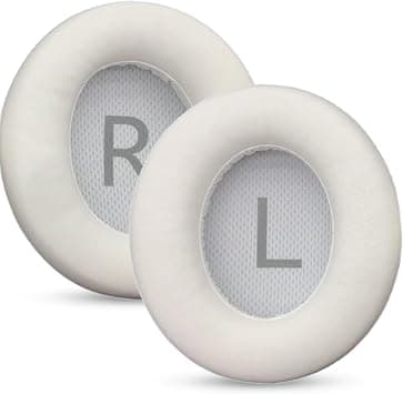 Replacement Ear Pads, Compatible with Anker Space Q45 Headphones, New Soft Protein Leather Combined with high-Density Memory Foam Foam, ACCIUK's Replacement Ear Pads 1 Pair (White) على Amazon.ae - متتبع الأسعار