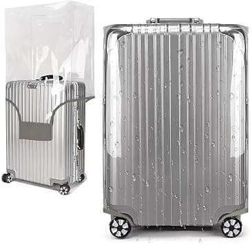 Suitcase Covers for Luggage – TSA Approved Clear PVC Luggage Protector Cover, Thick Transparent Waterproof Sleeve with Large Hook and Loop Closure, Gray Trim-0.4mm, 30" Suitcase Cover on Amazon.ae - Price Tracker