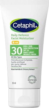 Cetaphil Daily Defense Moisturizer | Face & Body Lotion | SPF 30 | Sun Protection | All Skin Types | Sooth & Boost | Oil & Fragrance Free | Niacinamide | 50ml | Dermatologist Recommended - دليلك لأفضل العروض