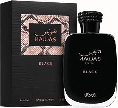 Rasasi Hawas Black Eau De Parfum For Men 100ml - متتبع أسعار Amazon.sa