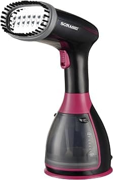 Sonashi Handheld Garment Steamer, 280ML Detachable Water Tank Capacity, Steam Rate of 25-30G/Min, Steam Lock, Compact Design, Versatile Accessories, Portable Steamer 1500W SGS-327 Black/Purple on Amazon.ae - Price Tracker