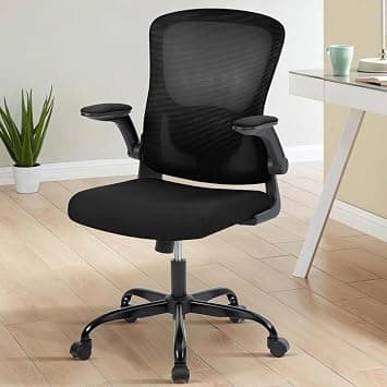 Ergonomic Mesh Office Chair – Adjustable Reclining Desk Chair with 120° Flip-Up Armrests, Rolling Computer Chair for Study or Conference, Breathable Mesh Task Chair for Home & Office,Black على Amazon.ae - متتبع الأسعار