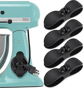 Cord Organizer For Appliances, 4Pcs Kitchen Appliance Winder Organizers, Holder Wrapper Appliances Stick On Pressure Cooker, Mixer, Blender, Coffee Maker, Air Fryer on Amazon.ae - Price Tracker