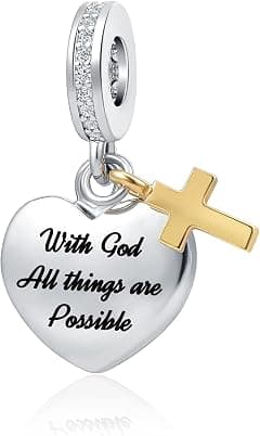 QeenseKc Cross Charm with God All Things are Possible Religious Dangle Bead Fits Pandora Bracelets - Amazon.ae Price Tracker