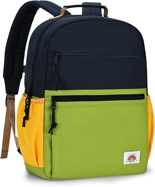 School Bag for Teen,Vaschy Lightweight Water Resistant Kids Toddller Backpack Boys Girls Plain Color-block Kids Bookbag Daypack with Two Sizes on Amazon.ae - Price Tracker