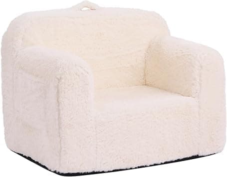 Tiita Kids Sofa, Childrens Couch with Carry Handle, Portable Toddler Foam Sofa Couch,Nursery Kids Couch, Lightweight Kids Chair for Playroom, Dorm Room, Small Space,Faux Fur Beige على Amazon.ae - متتبع الأسعار