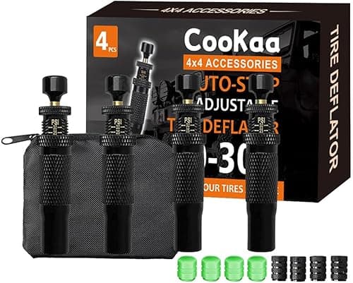Adjustable Auto-Stop Tire Deflator Valve Kit(10-30 PSI)，Desert Off-road Quick Deflation, And Portable Quick Tire Decompression Valve（4 PCS ） on Amazon.ae - Price Tracker