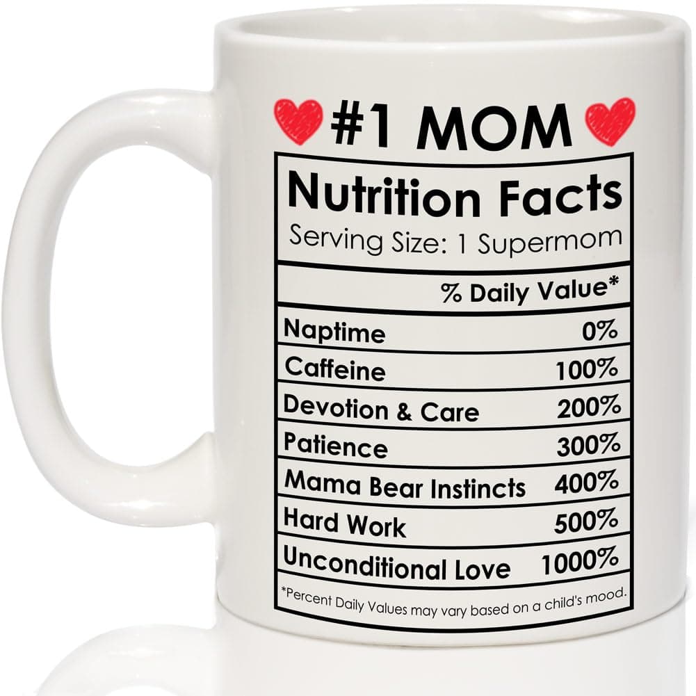 Breezy Valley Mom Birthday Gifts from Daughter Son - #1 Mom Coffee Mug Birthday Gifts for Moms Grandma – White, 11oz on Amazon.ae - Price Tracker
