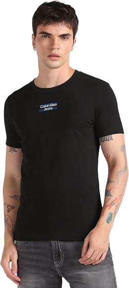 Calvin Klein Jeans Men's Transparent Stripe Logo Tee Transparent Stripe Logo Tee - Best Deal Finder