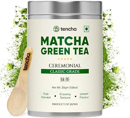 Tencha - Ceremonial Matcha Tea | 100% Pure Super Premium Grade | Japanese Matcha Green Tea Powder | Free Spoon | Vegan | Tested For Radiation | 30gms on Amazon.ae - Price Tracker
