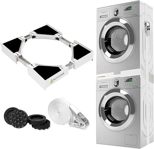 Washer Dryer Stacking Kit, Universal Washer and Dryer Stacking Kit with Pull Out Drying Rack, Adjustable 29"/28"/27"/26"/25"/24" Stacking Kit with Ratchet Strap (Stacking kit) on Amazon.ae - Price Tracker