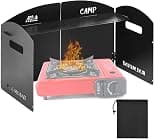 Camping Stove Windshield with Storage bag|4 Plates Aluminum Folding Stainless Steel Windscreen | Cooking Stove Wind Guard for Hiking, Picnic,Outdoor, Backpacking - Best Deal Finder