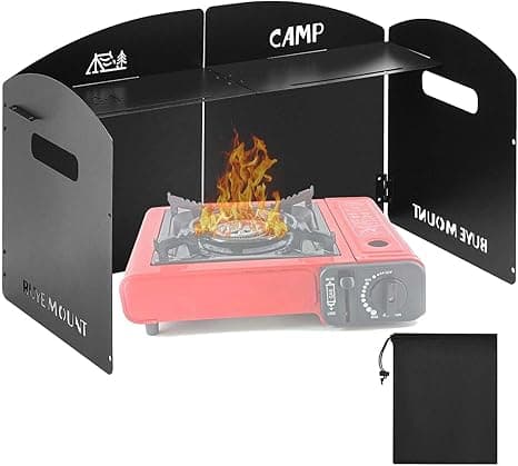 Camping Stove Windshield with Storage bag|4 Plates Aluminum Folding Stainless Steel Windscreen | Cooking Stove Wind Guard for Hiking, Picnic,Outdoor, Backpacking on Amazon.ae - Price Tracker