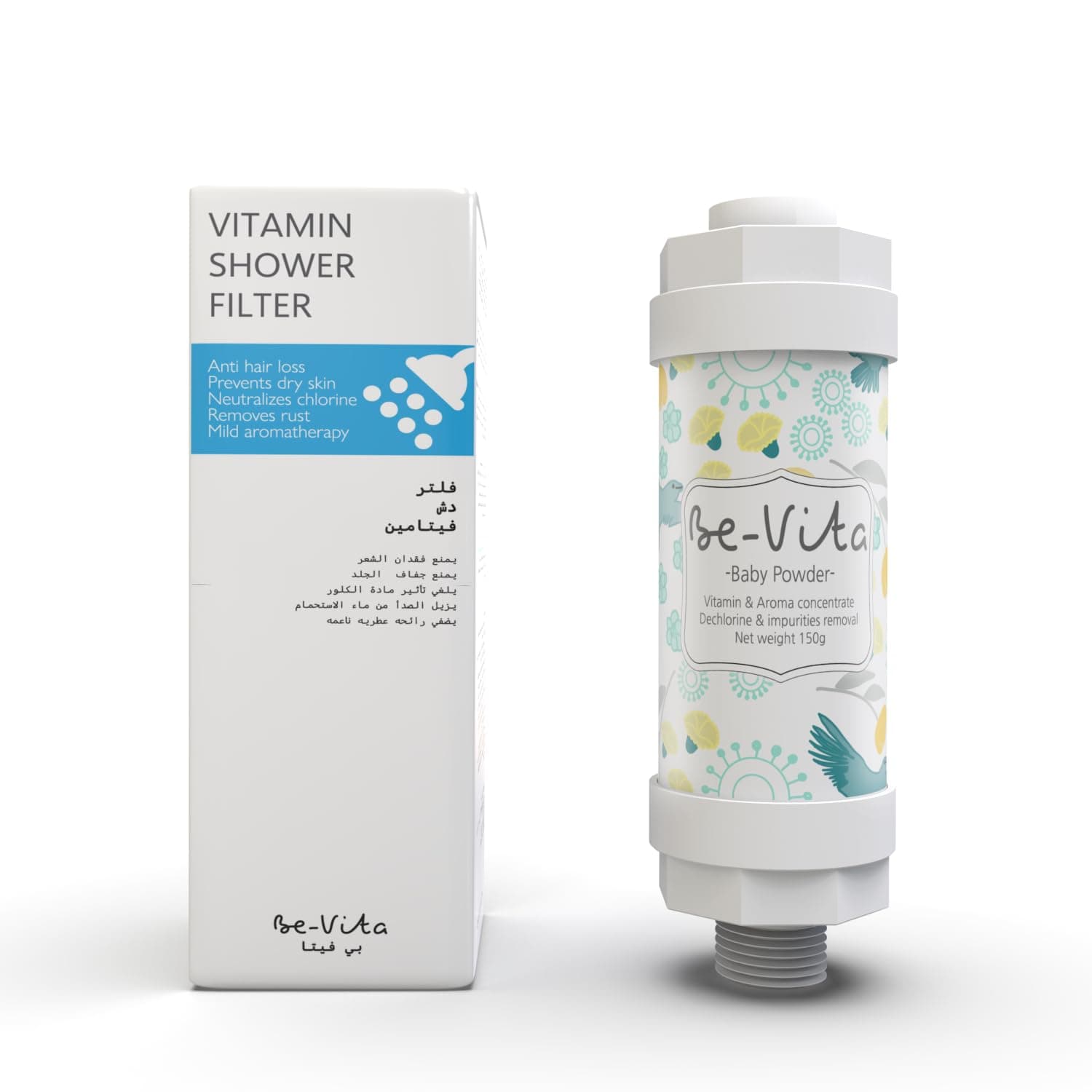 Be-Vita Korean Vitamin Shower Filter - Anti Hair Loss - Prevents Dry Skin - Chlorine Removal - Rust Removal - Relaxing Aromatherapy - Non-Toxic (Baby Powder) on Amazon.ae - Price Tracker